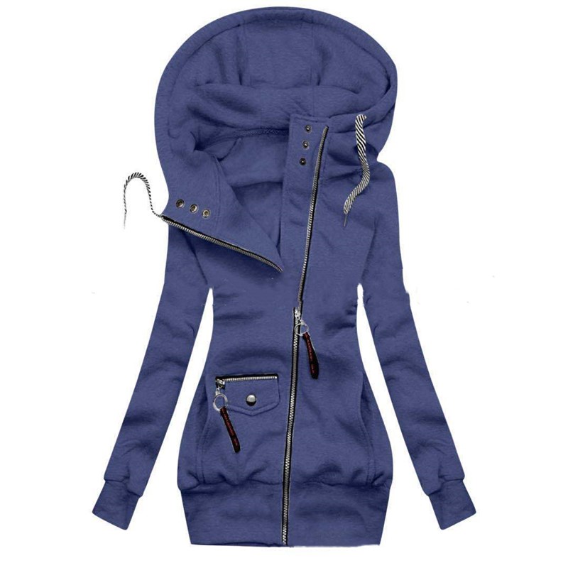 Veste à capuchon cordon ajustée mode
