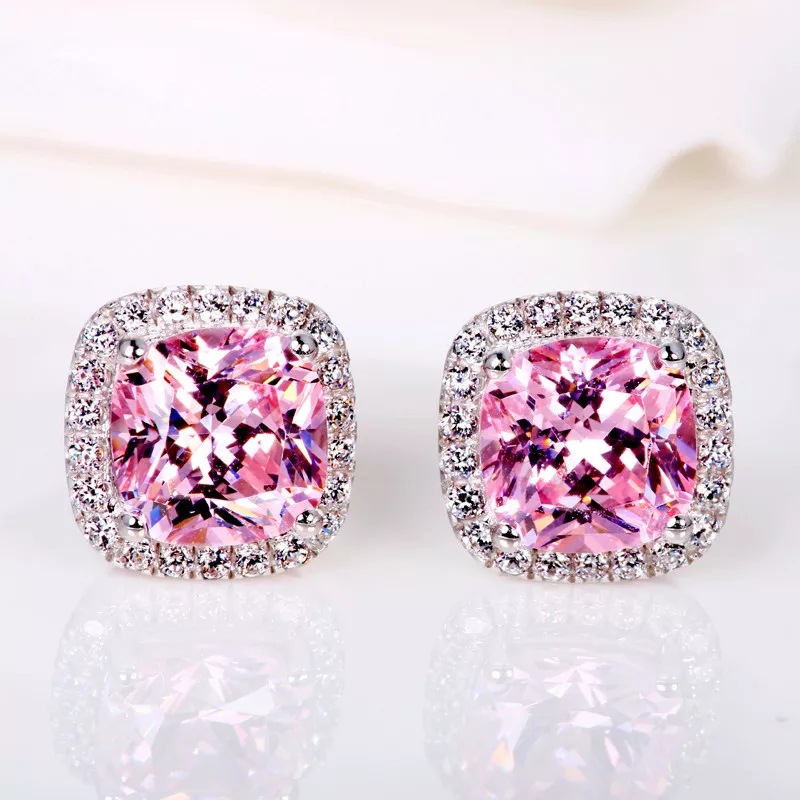 Boucles d'oreilles diamant véritable rétro