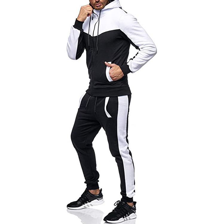 Ensemble cardigan capuche coloré casual homme