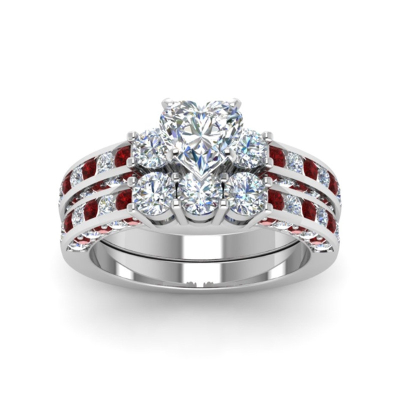 Bague couple zircon homme et femme