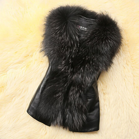 Veste fausse fourrure col raton laveur