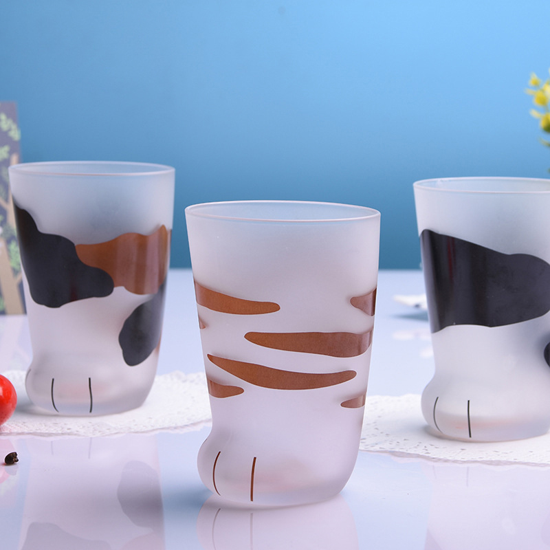 Mug chat mignon en verre, tasse à café bureau personnalité