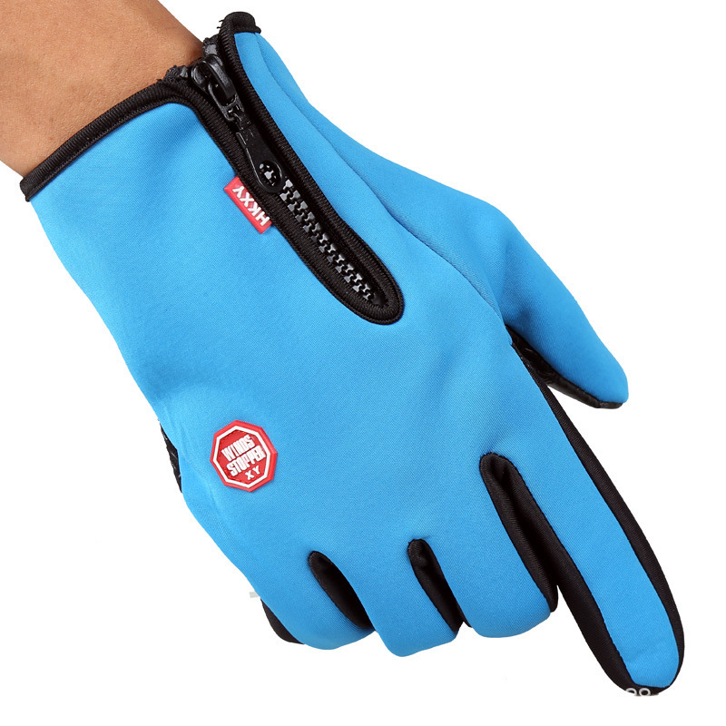 Gants ski tactiles fermeture à glissière