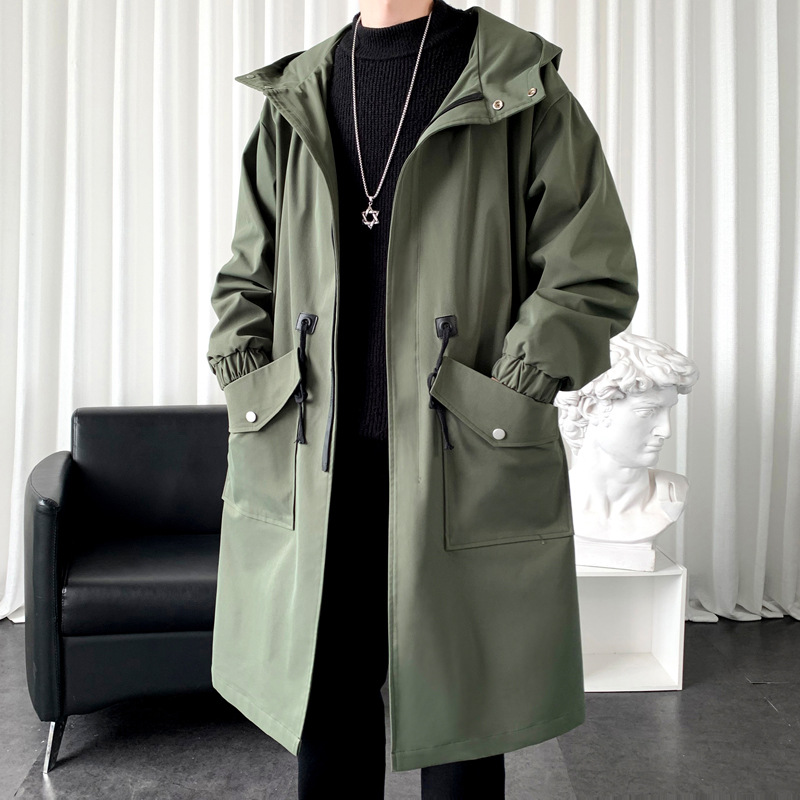Blouson homme capuchon grande poche imperméable