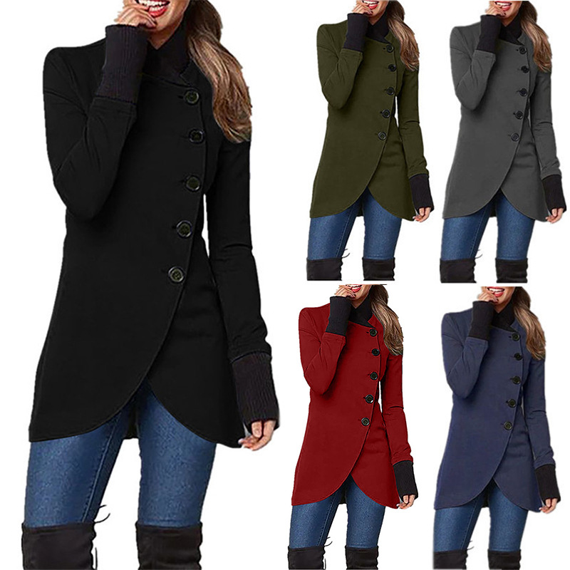 Veste Manche Longue Patte Poitrine Fente Revers
