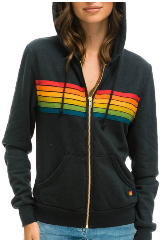 Veste arc-en-ciel casual européenne femme