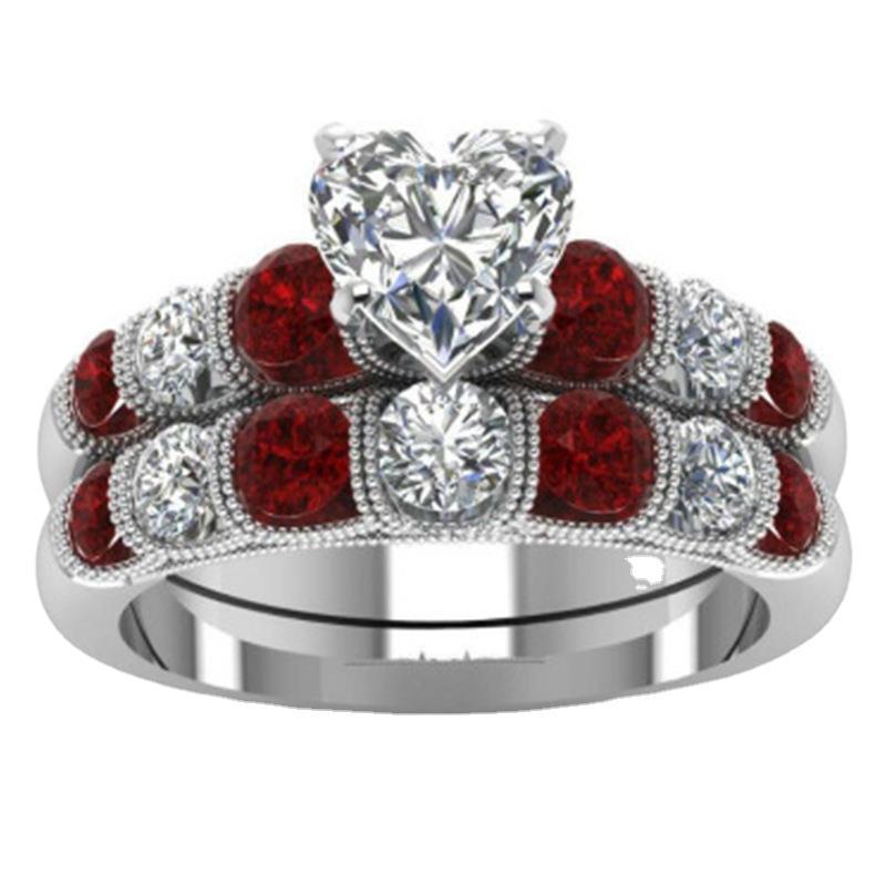 Bague cœur diamant mode affirmée