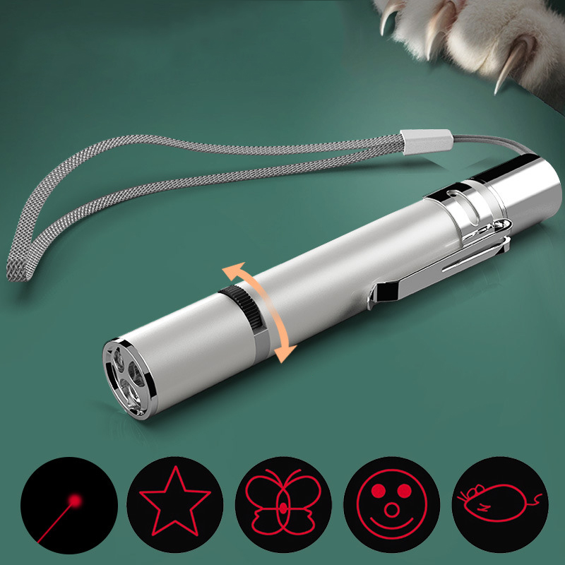 Pointeur laser chat, 5 modes, recharge USB