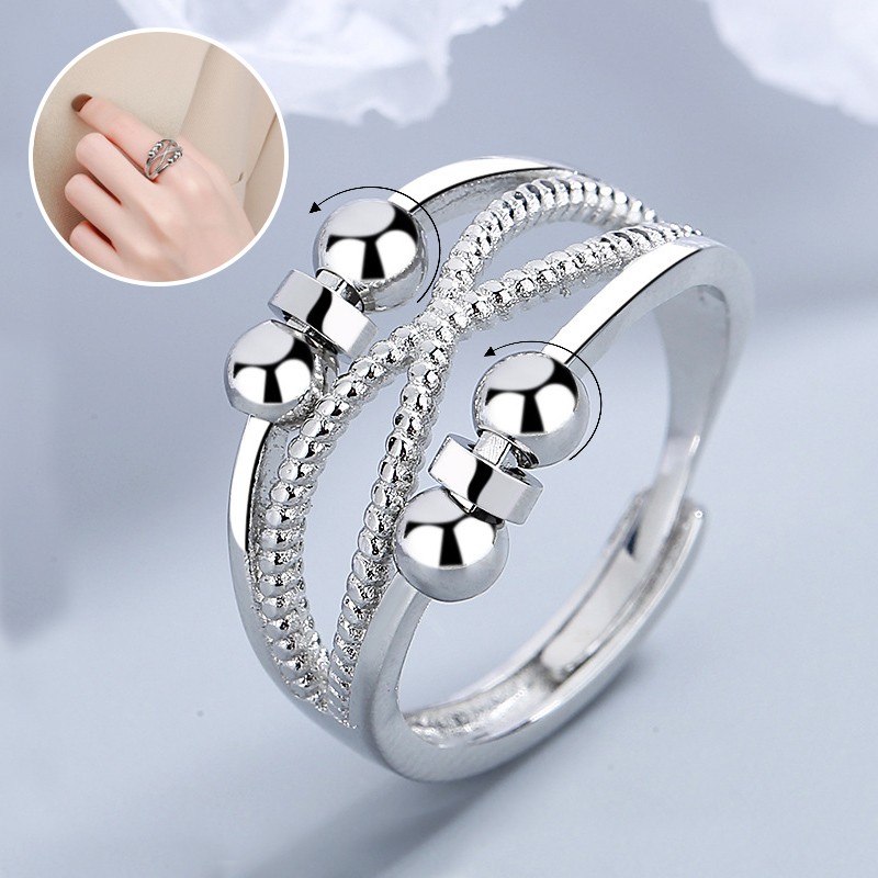 Bague rotative double couche étoile ajourée