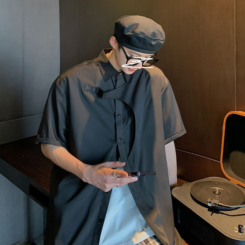 Chemise design irrégulier homme