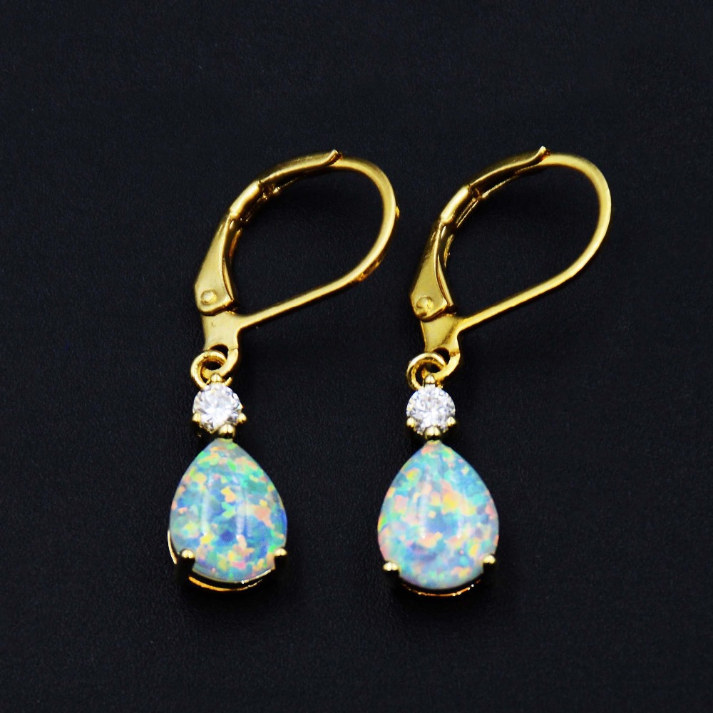Boucles d'oreilles goutte plaqué or simple