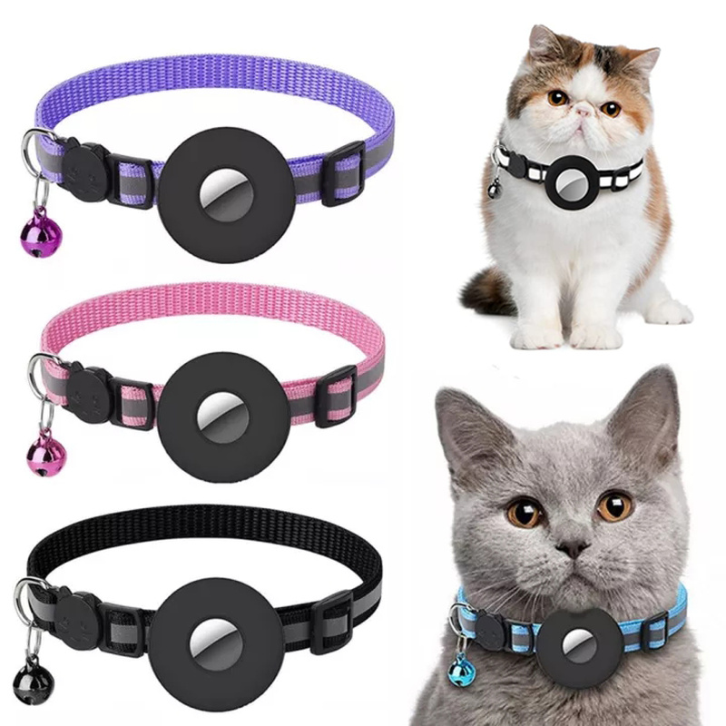 Étui AirTag réfléchissant collier chat/chien