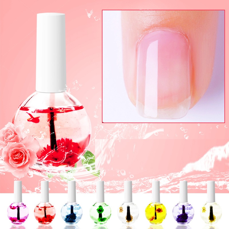 Huile Traitement Ongles Fleurs Séchées Anti-dommages Nutritive