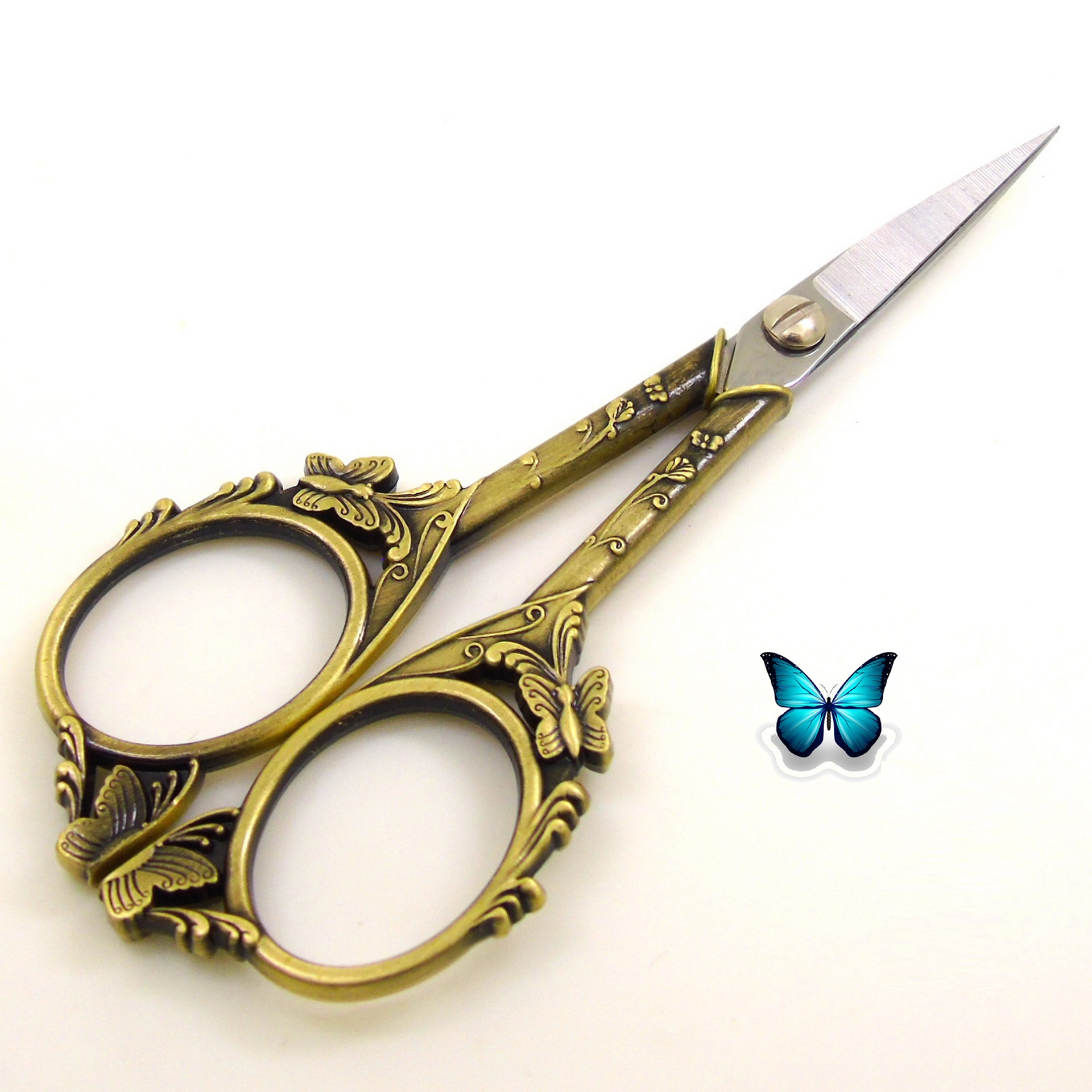 Ciseaux de couture Butterfly Cut rétro - broderie et fil