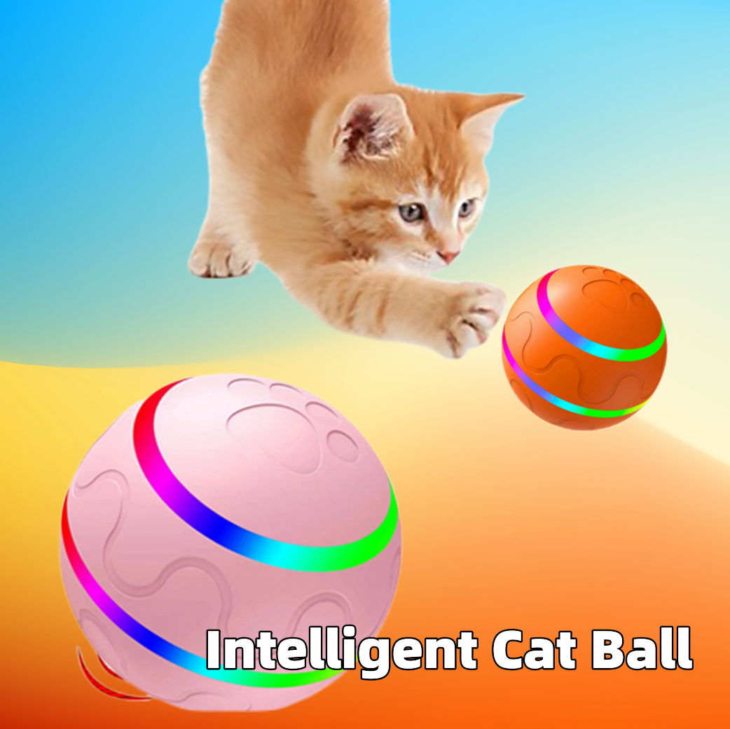 Jouet balle intelligente pour chats, rotation USB