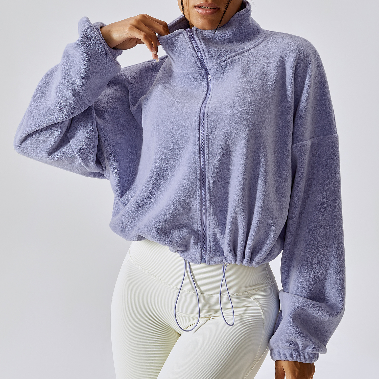Manteau laine sports automne col debout ample