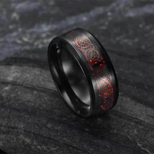 Bague mariage écailles Basilisk forgée Asgard