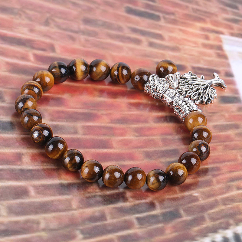 Bracelet arbre de vie pierre naturelle simple