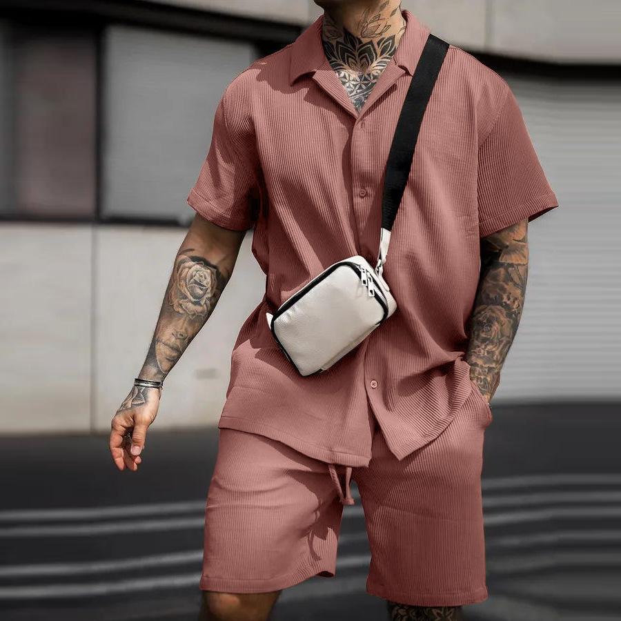 Ensemble polo et shorts casual homme
