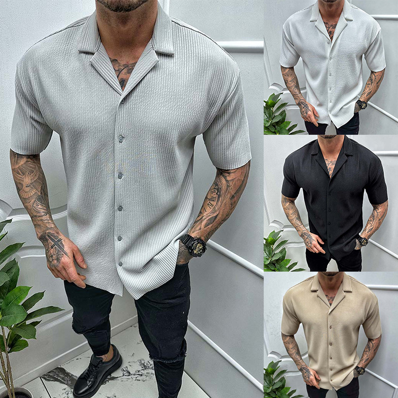 Cardigan manches courtes couleur unie homme