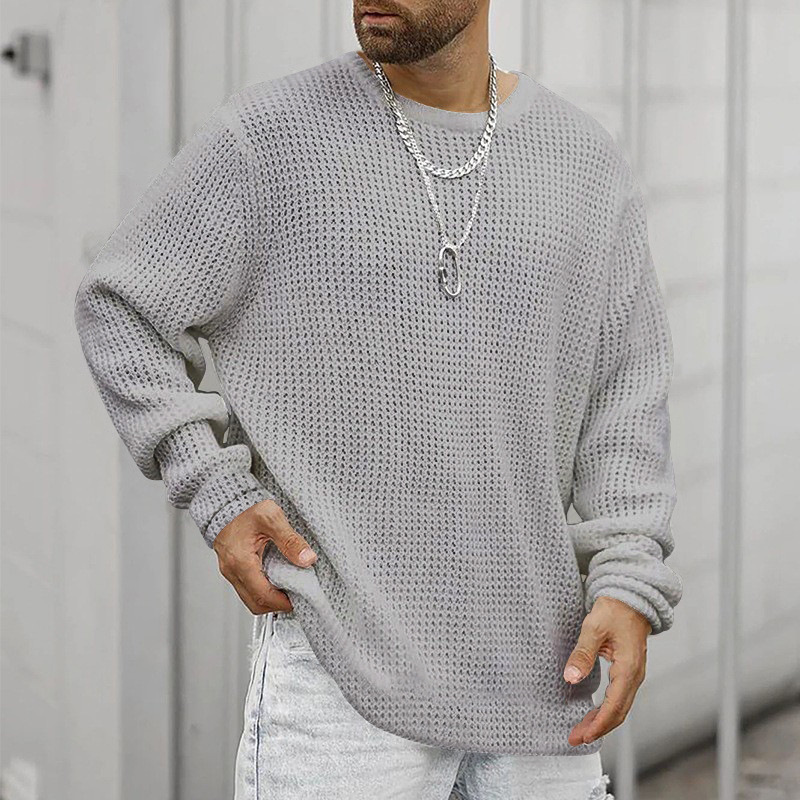 Chandail Ample Casual Homme Col Rond