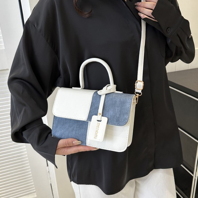 Sac messager portable texture piquée mode