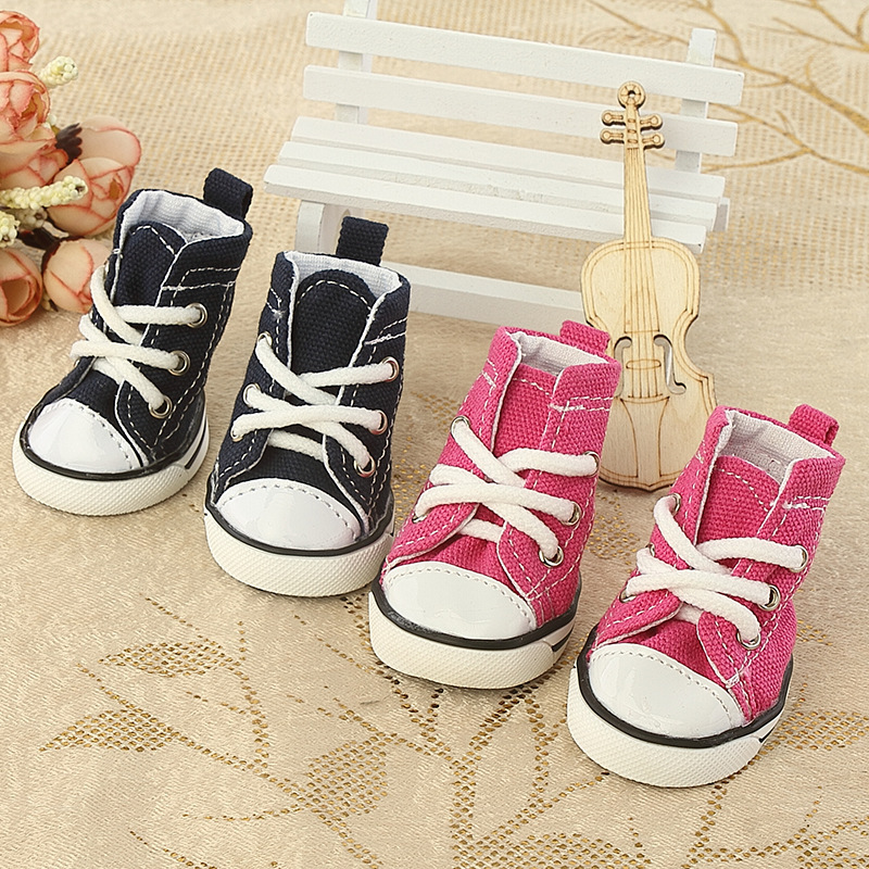 Chaussures animaux toile denim respirantes confortables