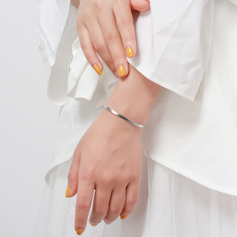 Bracelet S925 argent massif chaîne serpent