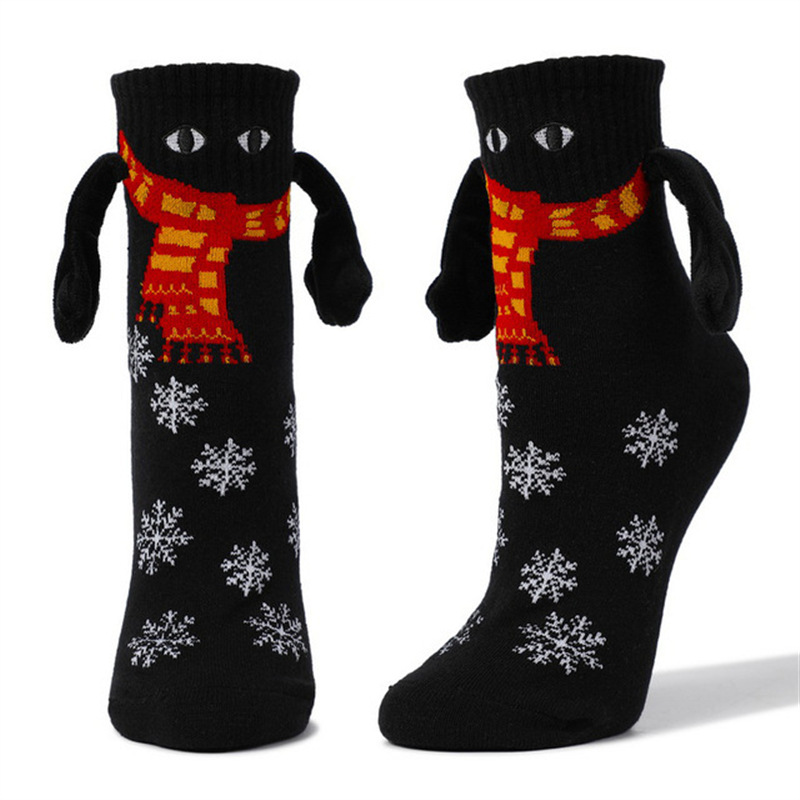 Chaussettes Couple Magnétiques Noël Mignonnes
