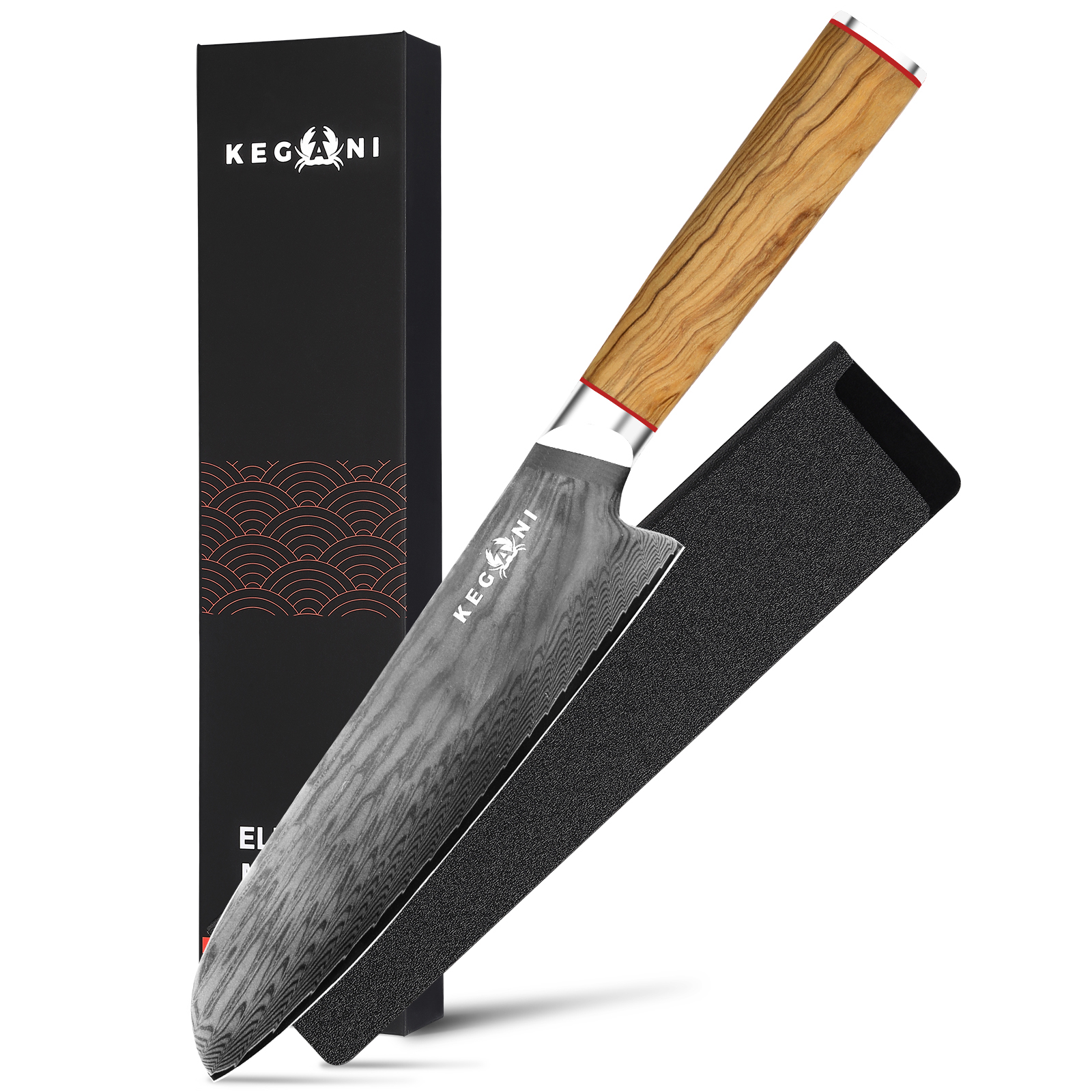 Couteau Kiritsuke Kegani 8po damas AUS-10 professionnel