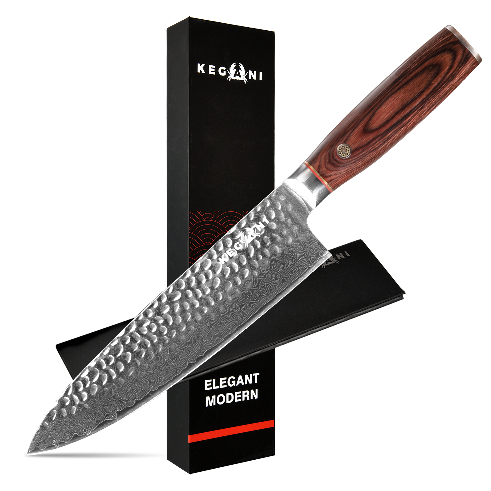 Couteau chef Damascus Kegani 8po 67 couches