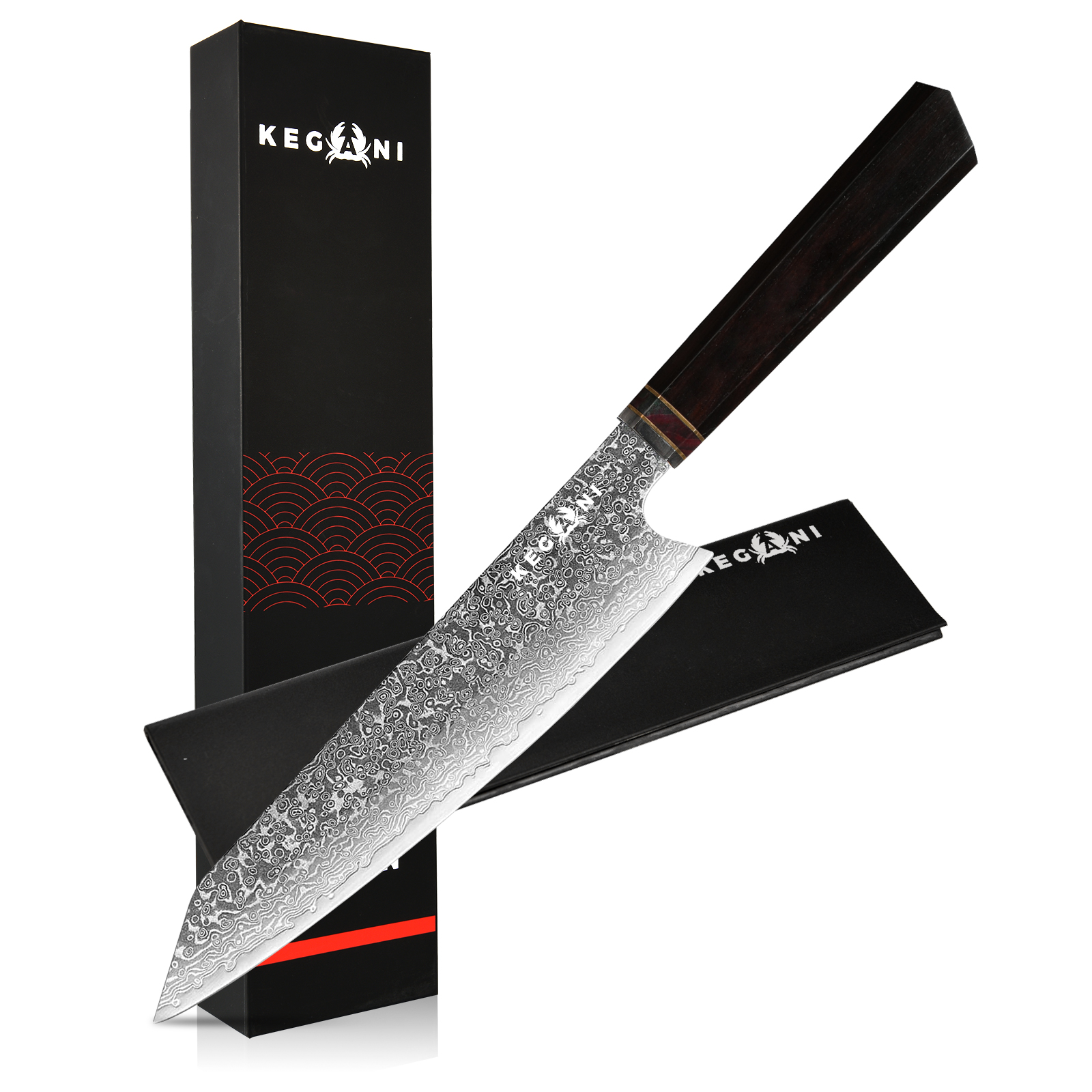 Kegani Couteau chef japonais 8,5 po 67 couches