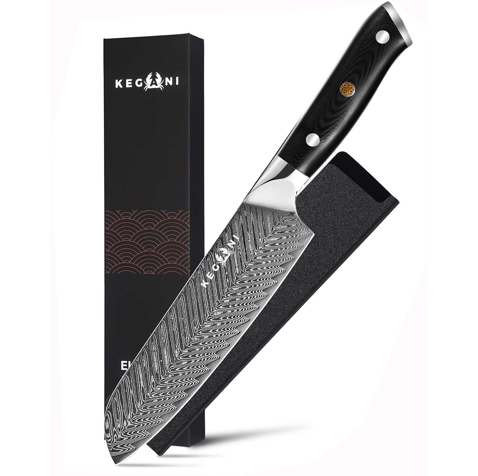 Couteau santoku Kegani 7po AUS-10 73 couches