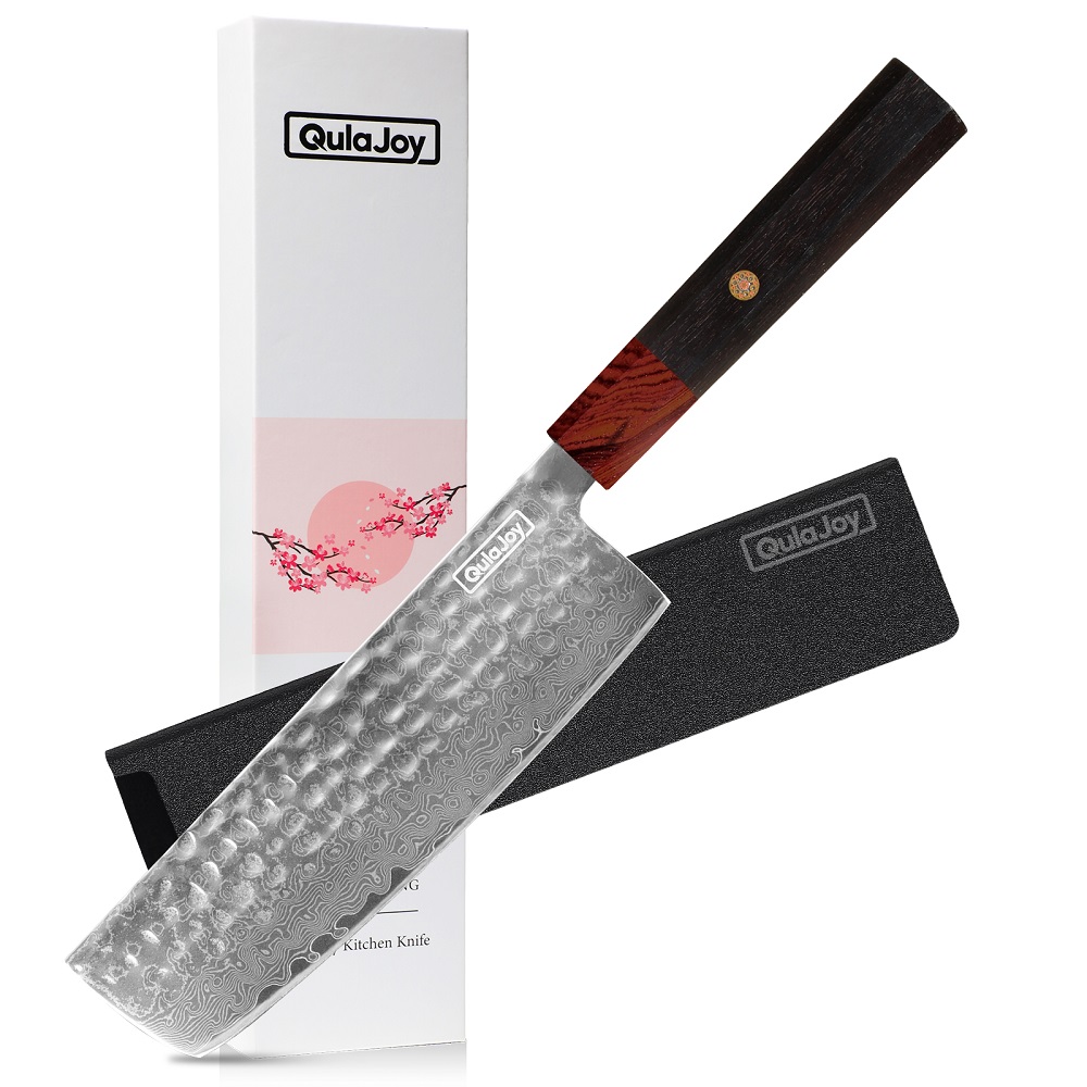 Couteau chef Qulajoy 8po acier Damascus VG-10