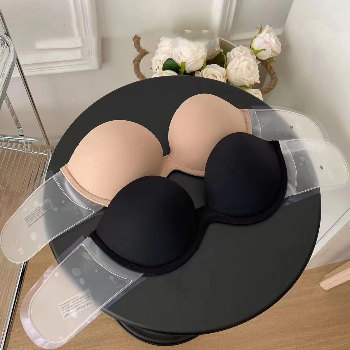 Soutien-gorge adhésif invisible sans bretelles, effet push-up