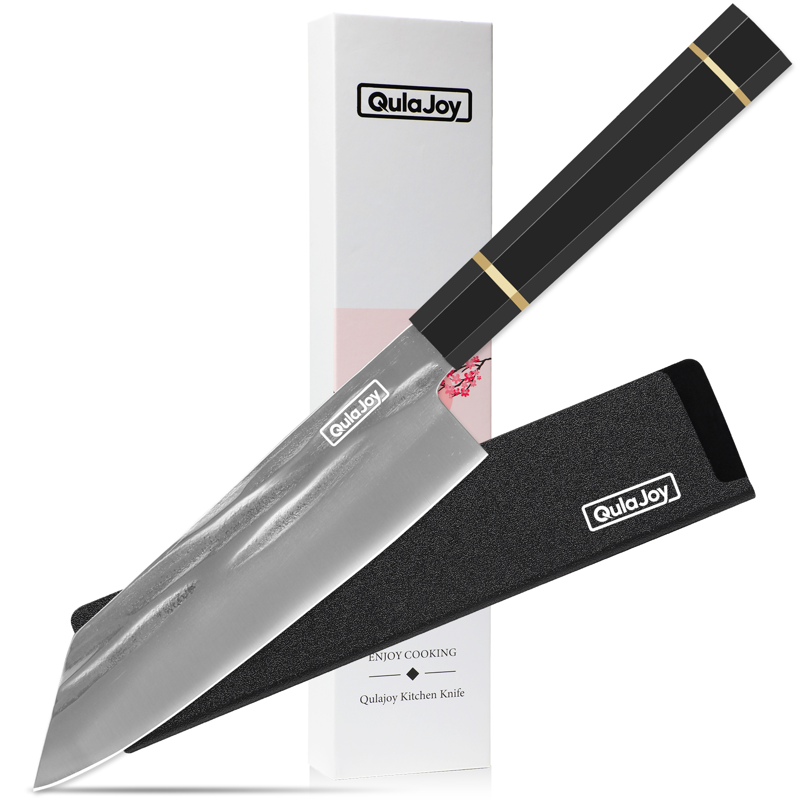Couteau chef Qulajoy 8po acier suédois poignée