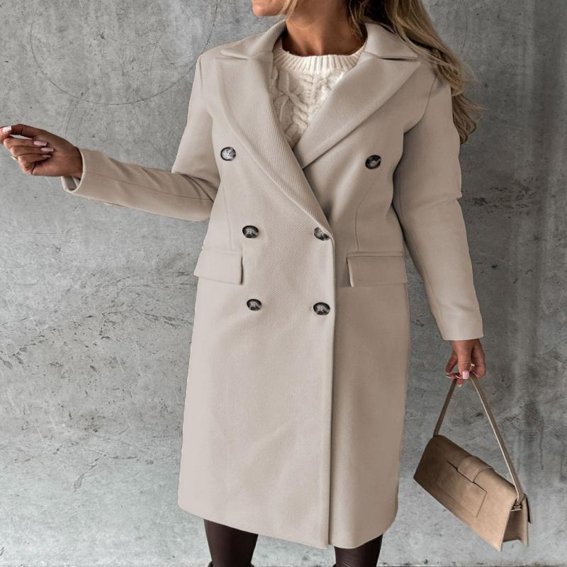Chemise à manches longues double boutonnage avec poches