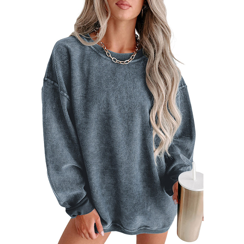 Chandail manches longues tricot couleur unie femme