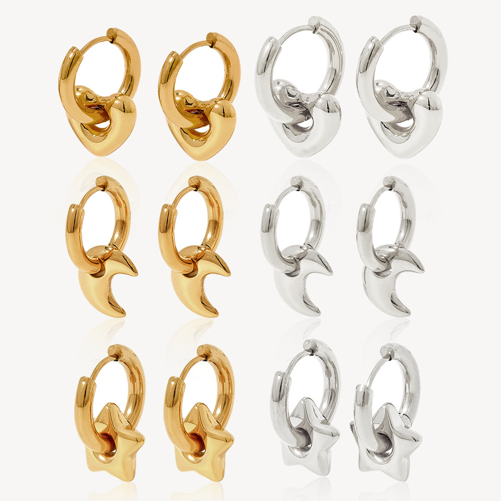 XINGX Boucles acier inoxydable brillant