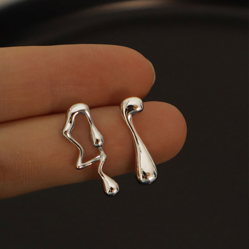 Boucles oreilles lave luxe asymétrique personnalisées