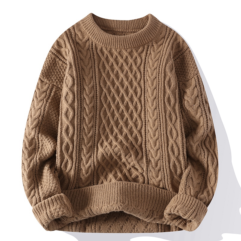 Chandail torsadé ras du cou automne-hiver homme