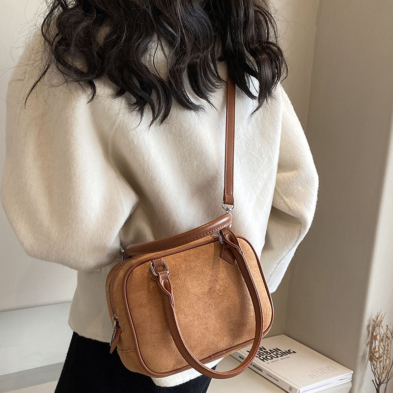 Sac à main suède bandoulière femme