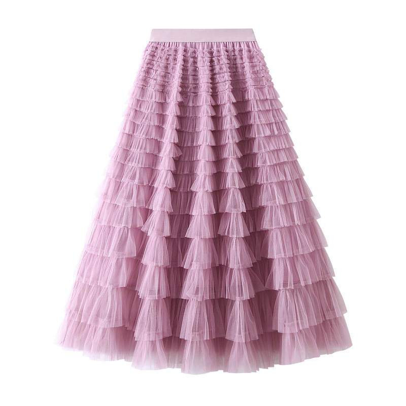 Jupe tulle froufrou trapèze femme longue élégante
