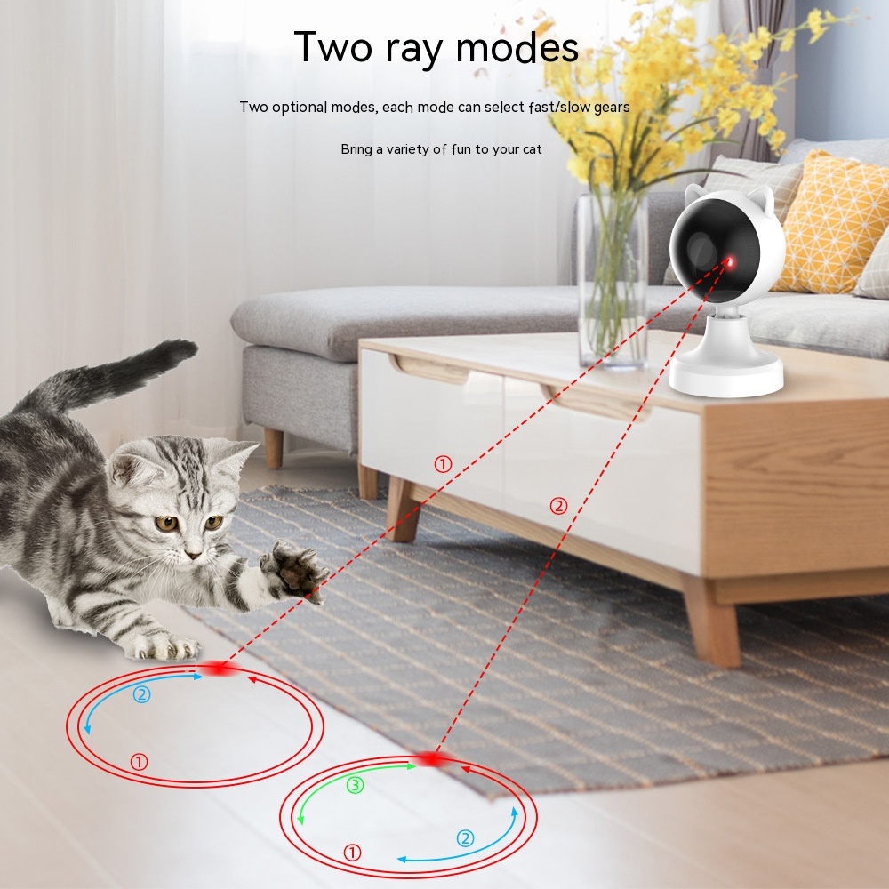 Jouet laser chat intelligent, recharge USB