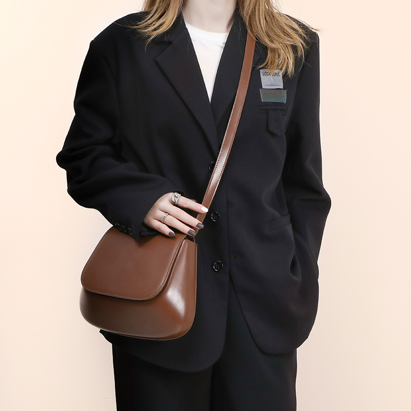 Sacoche vegan cuir rétro selle femme bandoulière