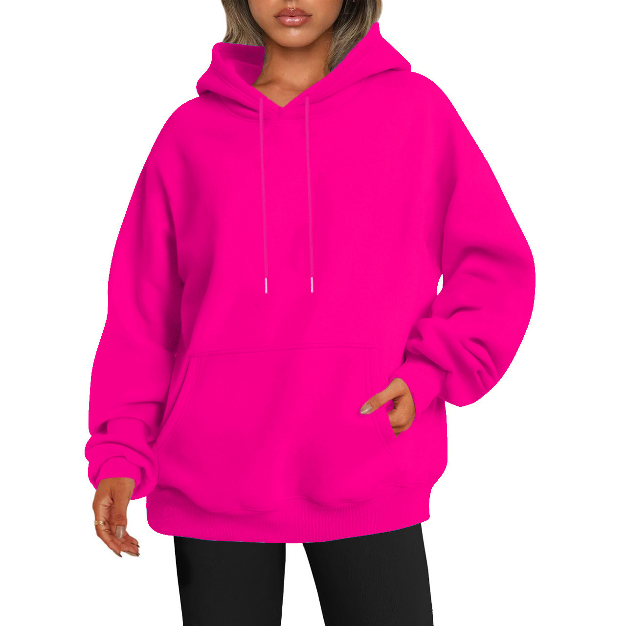 Hoodie casual unisexe manches tombantes