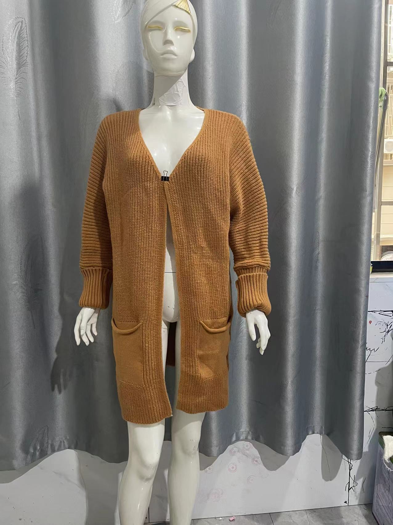 Veste longue poches amples