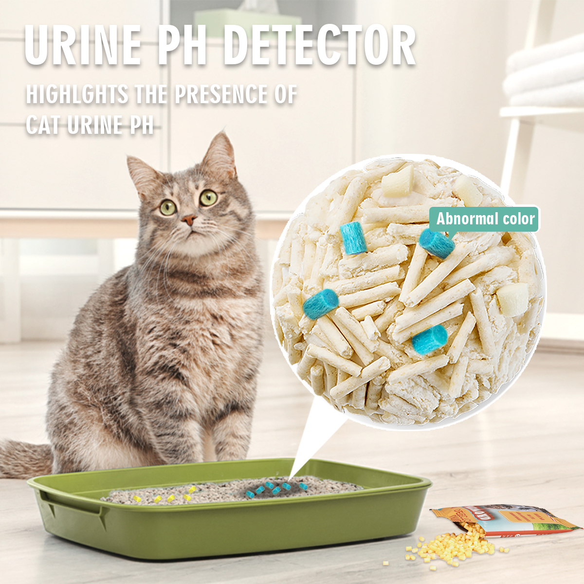 Particules auto-nettoyantes pour litière chat