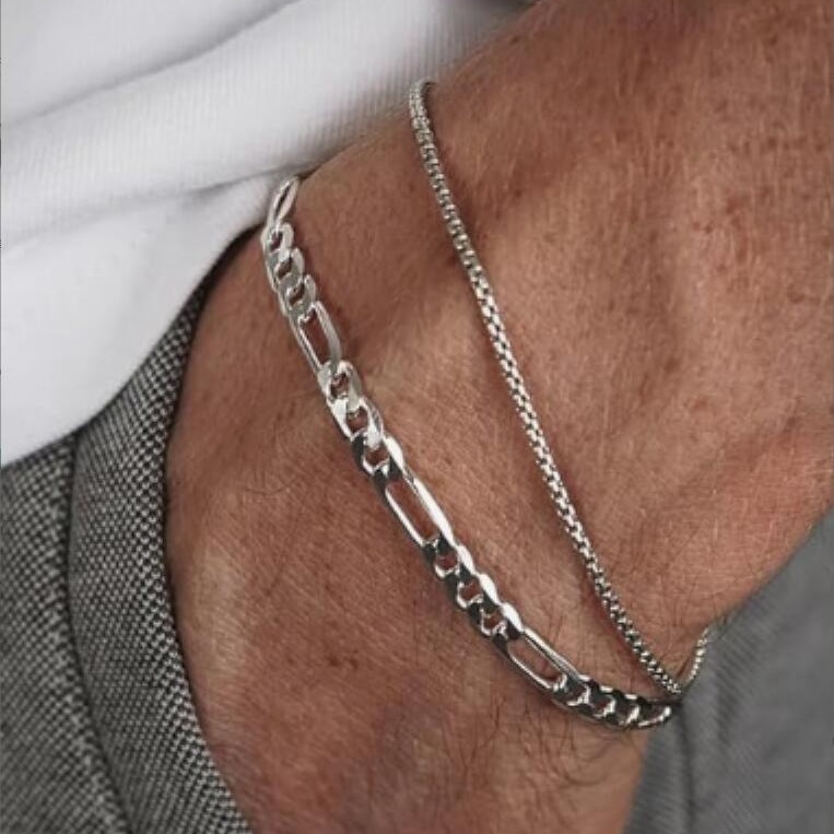 Bracelet Chaîne Cubaine Plat Homme