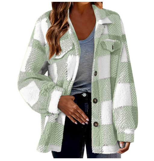 Veste polaire agneau boutons